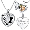 Farfume Personalized Pet Urn Necklace for Dog Cat Ashes Cremation Pet Memorial Customized Photo Text Engraving Pendant…