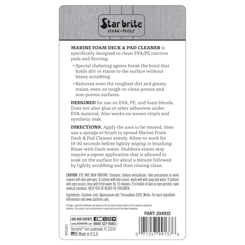 STAR BRITE Marine Foam Deck+Pad Cleaner – Designed for Use on EVA, PE, SeaDek®, DEKit®, MarineMat®, and More by STAR BRITE - Image 2