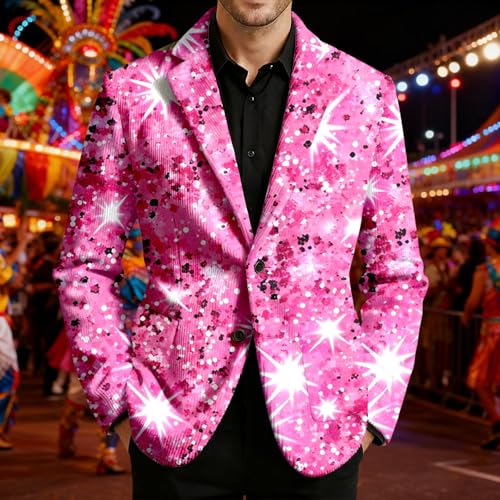 Chaqueta de pana formal con detalles brillantes de carnaval 2