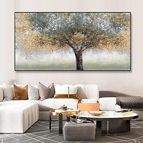 Impression sur toile arbre paysage abstrait moderne 60x120cm - 3
