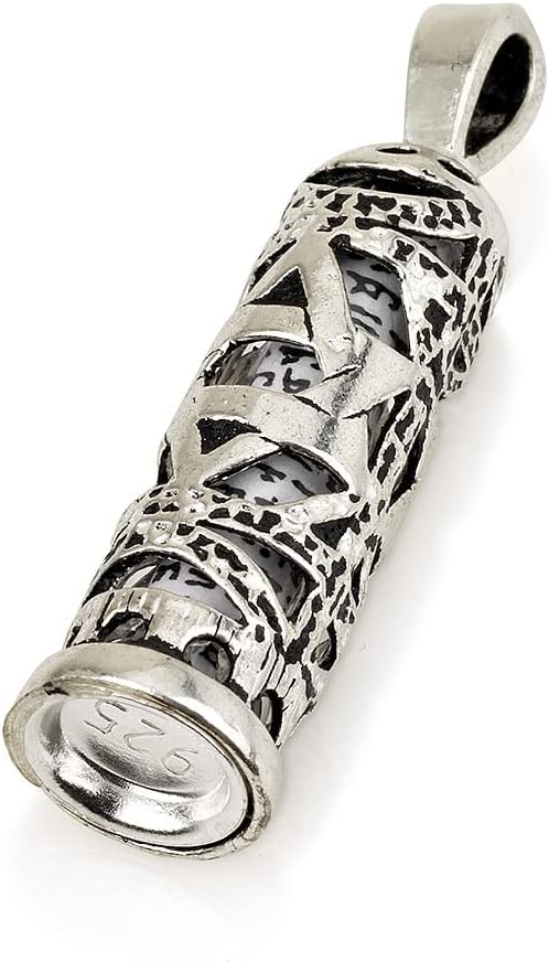 Mezuzah Jewish Necklace with Star of David