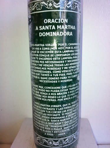 Santa Martha Dominadora 7 Day Unscented Candle in Glass