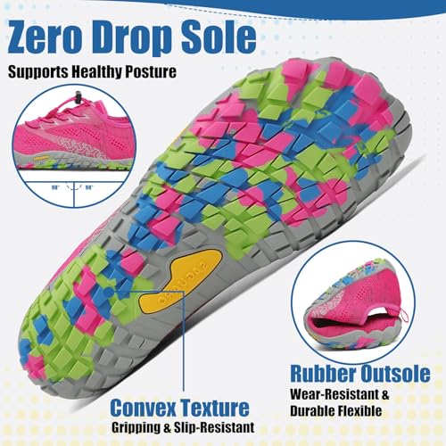Image of SAGUARO Womens Mens Barefoot Shoes Minimalist Trail Runner Wide Toe Box Zero Drop Outdoor Cross Training Shoe