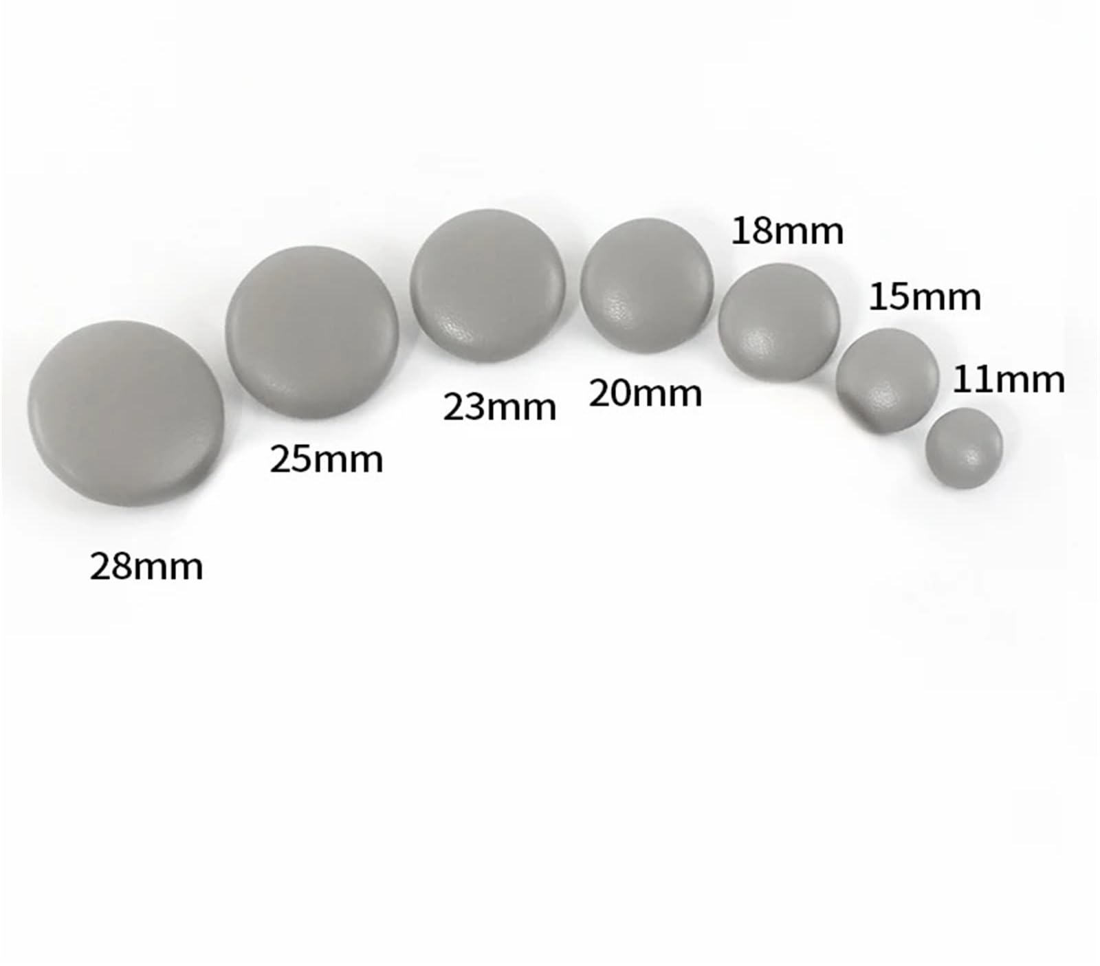 Bottoni a levetta, 150 bottoni rivestiti in pelle per cucito, fibbie decorative personalizzabili con gambo rotondo per giacche, cappotti e artigianato fai da te (azzurro, 20 mm)