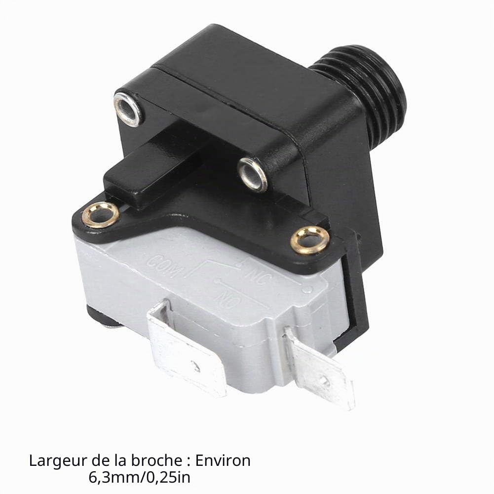 Kit de commutateur de bouton de tuyau d'air Interrupteur à poussoir activé par air pour baignoire d'élimination des ordures Convient pour la cuisine Élimination des ordures alimentaires Chauffe-eau él