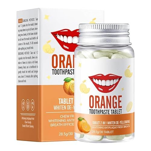 Fluoride Free Toothpaste Tablets Chewable Toothpaste Tablet Travel Sized Oral Care Eco All Natural Travel Mouthwash Tablets 30