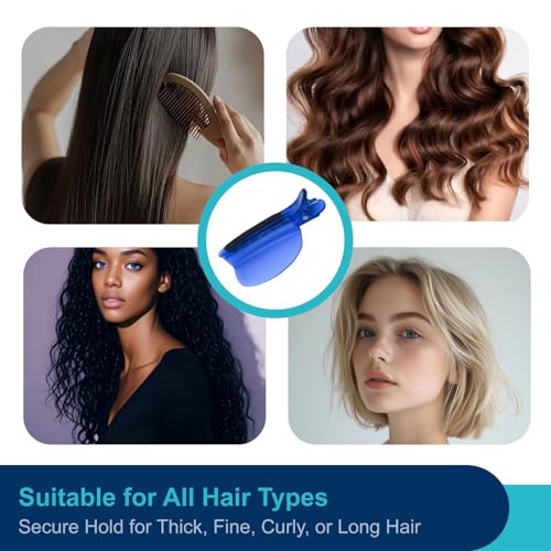 NIIIYTYB Sectioning Hair Clips Professional Separating Tool Set Heat Resistant Section Separator Clips for Thick Hair Styling Coloring Wig Extension and Highlighting Accessories Blue - Image 8