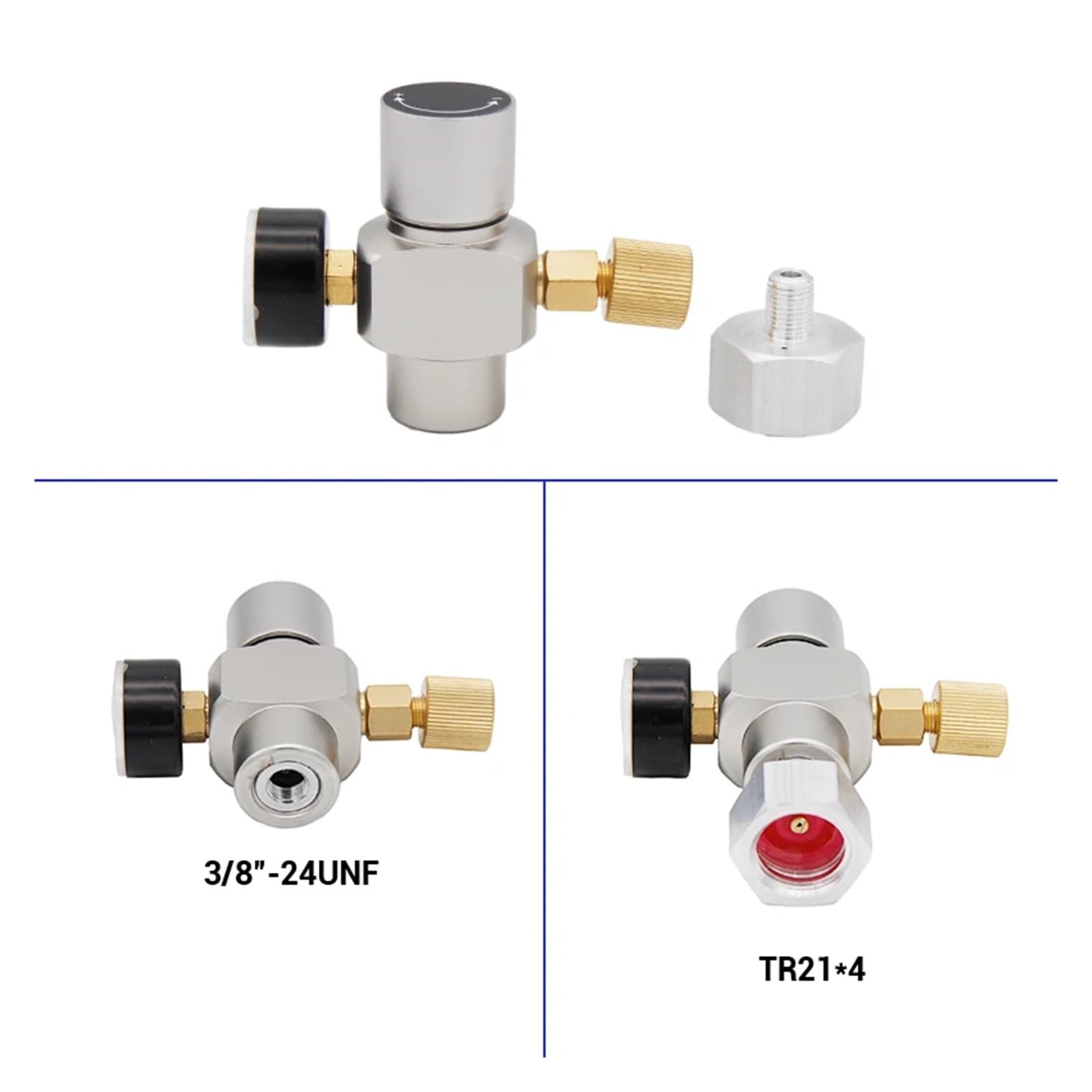 Regolatore di Gas CO2 2 in 1 Mini caricabatteria CO2 TR21*4 0-30 PSI for Fusto Soda Stream Kegerator(8mm Hose Barb)