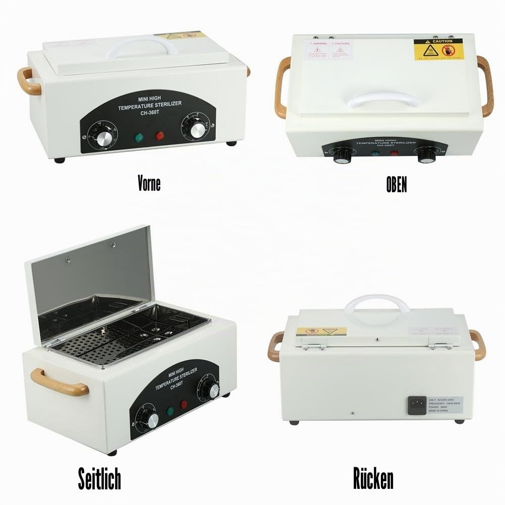 Hochtemperatur Autoklav Sterilisator Trockenhitze Heißluftsterilisator für Schönheitssalon Friseurstudio Nagelstudio Maniküre Fußpflege, Scheren, Nagelwerkzeuge, Schönheitssterilisator
