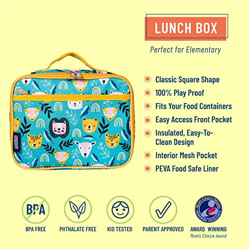 Wildkin 15 Inch Kids Backpack Bundle With Lunch Box Bag (Party Animals) #TOP3
