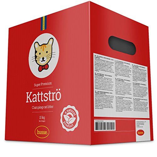Husse - Kattströ Röd 15Kg Arena para Gatos aglomerante | Super Premium de bentonita 100% Natural