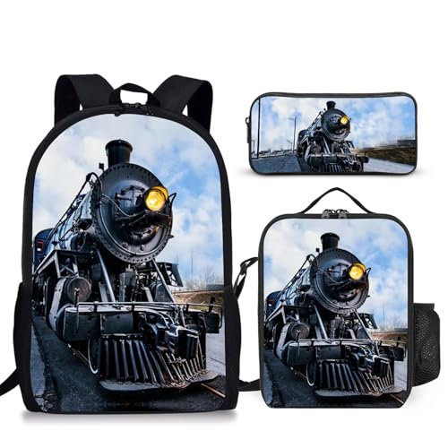 Scovotec Mochila para escola infantil, Trem, Large, Mochila escolar