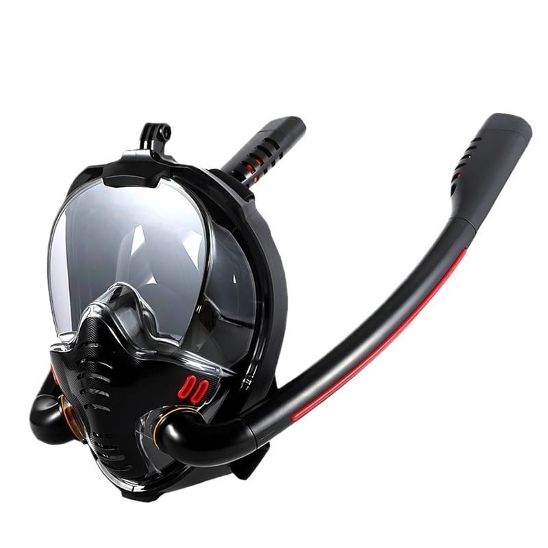 Máscara de snorkel panorámica Máscara de snorkel ajustable Máscara de buceo for snorkel for adultos Máscara de buceo con respiración libre Máscara de snorkel UV Antivaho Transpirable Visión clara Equi