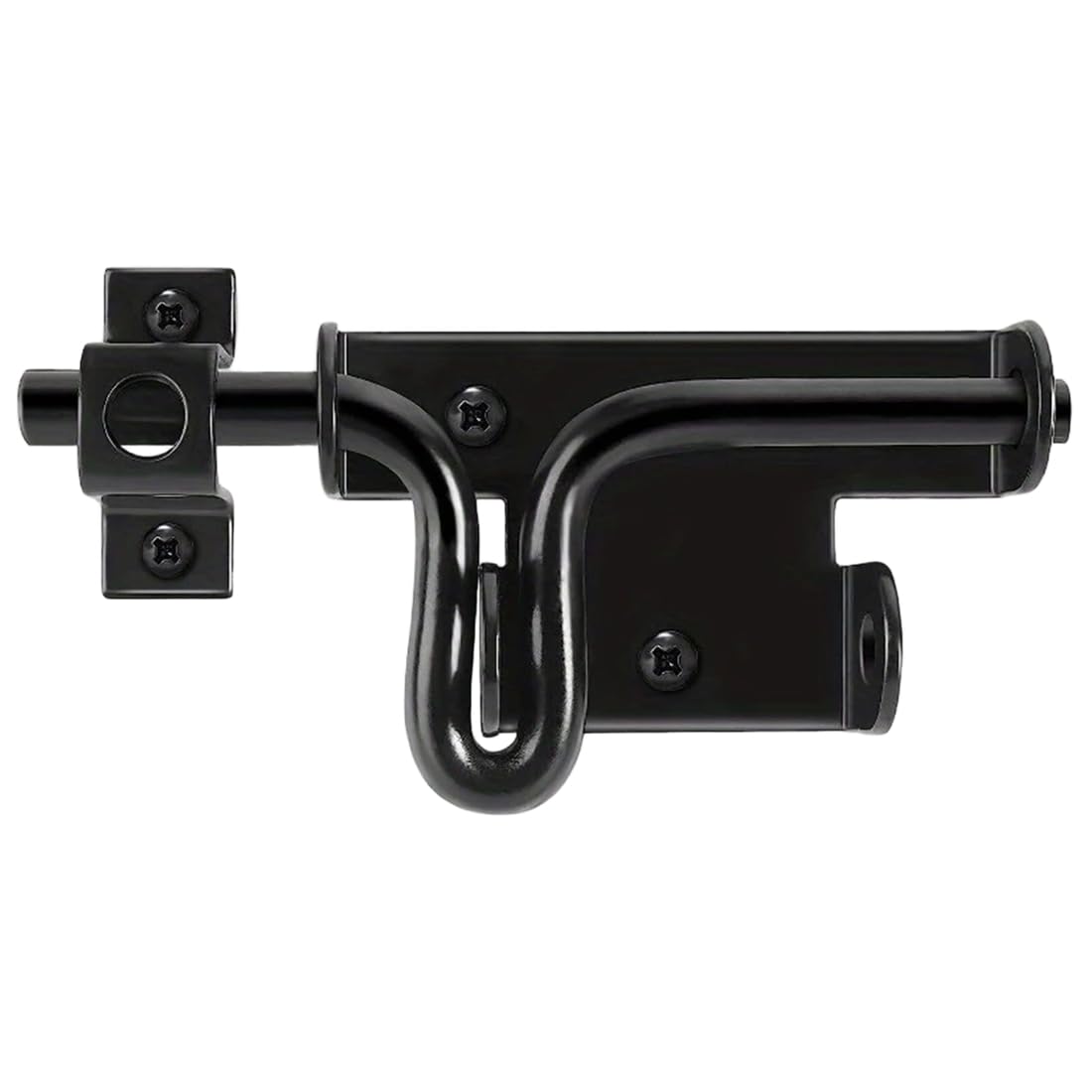 IJSDNVJNDX Heavy-Duty Black Stainless Steel Security Door Lock Fence Locking Hardware for Wooden Fences Barns and Sheds