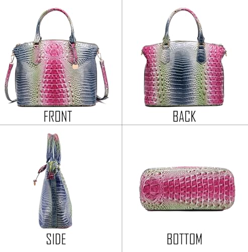 Image of Makcr Joacbv Women Purse Satchel Bag Long Crossbody Classy Tote Bag Top Handle Vegan Leather Ladies Handbags Embossed Pattern