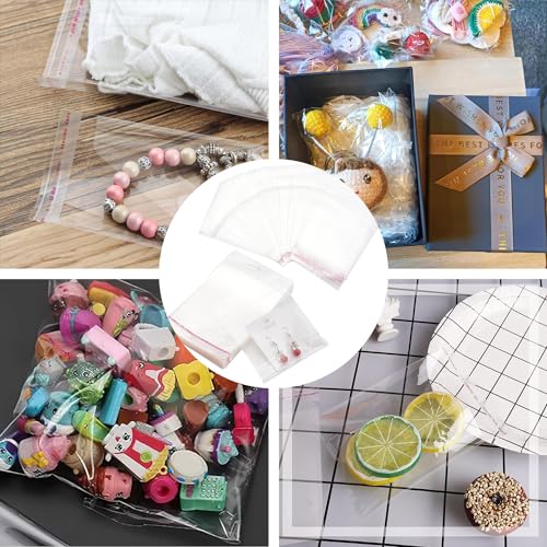 Miniatura 7 de Bolsas Celofán Transparente 300pcs Bolsas De Celofán 10x15 3cm Bolsas De Plastico Transparente Adhesivas Bolsa Autoadhesiva Opp Para Caramelo Bombones Fiestas Bodas Regalo
