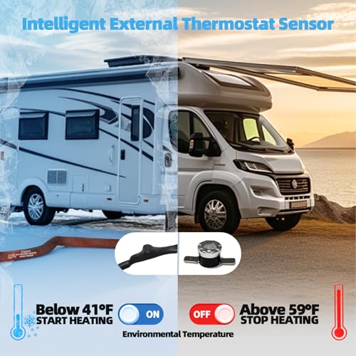 Image of 10FT Heated RV Sewer Hose Sleeve Camper Insulation for Winter
