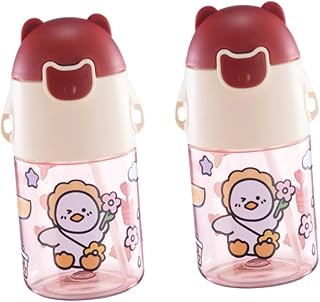 ibasenice Copo Com Canudinho Graduado 2 Peças Copo De Canudo Infantil Copo De Canudo Para Bebês Copos Com Canudinho Fofos Copos De Canudo Para Crianças Copo De Palha Portátil Para
