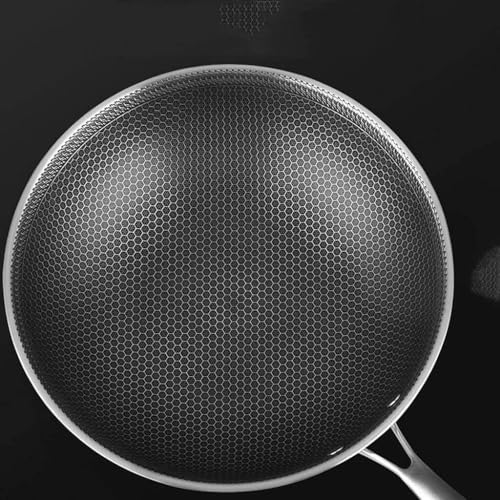 Wok de acero inoxidable 304 con superficie antiadherente textura miel miniatura 2
