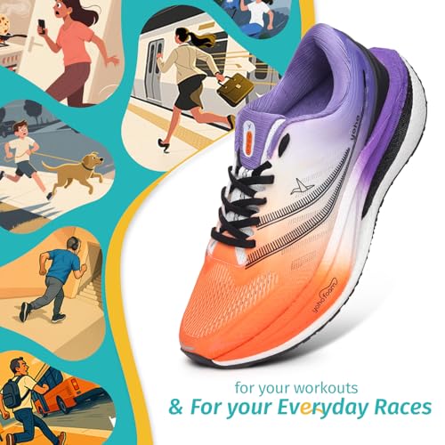 Image of YOHO Catapult CarbonBurst Sports Shoes with Laces for Men| Running,Jogging,Athletic & Gym| Cushioned Insoles,Breathable Upper & Phylon Sole for Shock Absorption Sneakers for Man