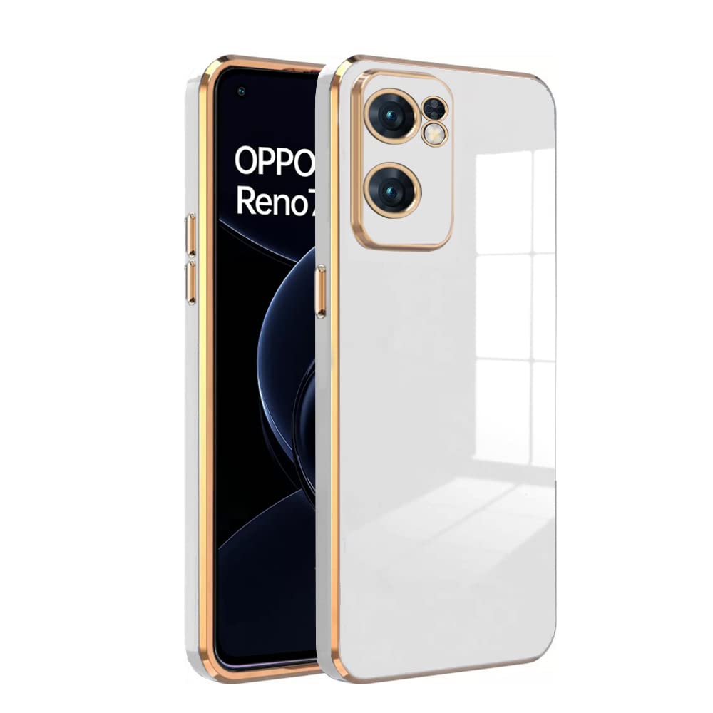 KARWAN®️ Luxury 6D Chrome Back Cover Case Compatible for Oppo Reno 7 5G |Slim Shockproof Soft TPU | Raised Lips Protection | Camera Protection | Stylish Back Case and Cover | -Blue (B0BGDY9YBL) Amazon Price History, Amazon Price Tracker