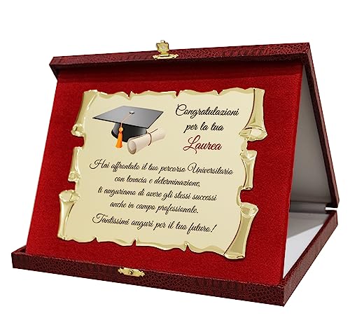 Targa Regalo per Laurea | Targhetta per Laureato | Congratulazioni per...