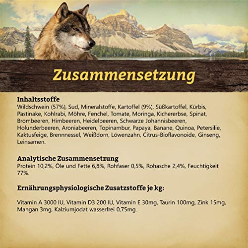 Wolfsblut - Wild Boar - 6 x 395 g - Wildschwein - Nassfutter - Hundefutter - Getreidefrei