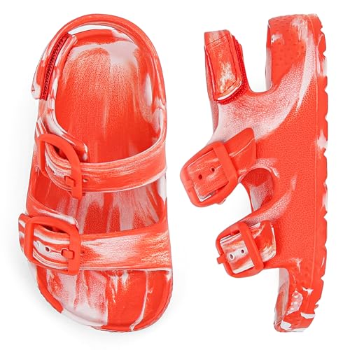 Image of ChayChax Toddler Boys Girls Double Buckle Sandals Children's Adjustable Back Strap Water Sandal