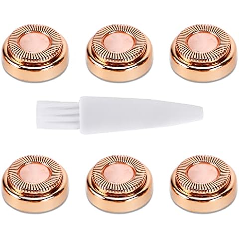 Facial Hair Remover Replacement Head, 6pcs Replacement Blades for Gen 1 Finishing Touch Flawless Facial Hair Removal Tool for Face (Rose Gold) Cover