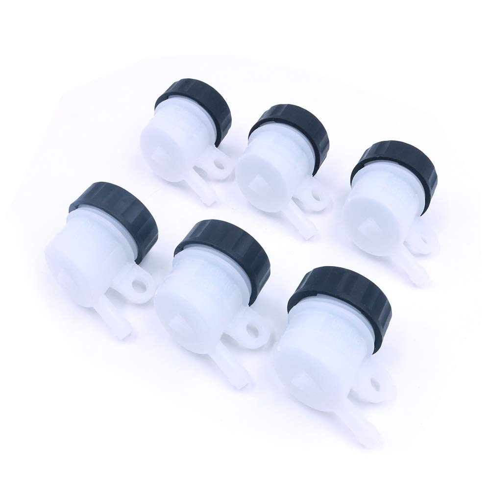 Namvo 6Pcs Ricambi per moto Serbatoio del freno universale Bottiglie di fluido anteriore Coppe dell'olio Cilindro principale del motociclo, testa obliqua