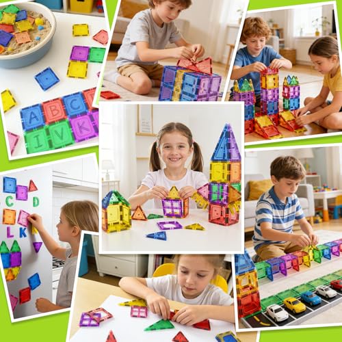 Coodoo 40-Piece Magnetic Tiles Starter Set — view 9