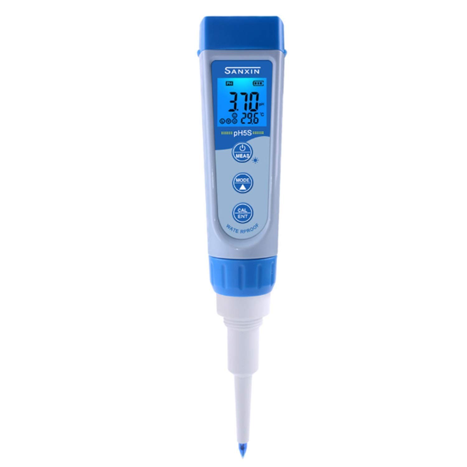 PH5S Ph Meter Range: -2.00~16.00 PH Value Waterproof Pen Type Digital Food PH Tester Compatible with Cheese And Fruit