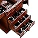 Rowling Extra Large Wooden Jewelry Box/Jewel Case Cabinet Armoire Ring Necklacel Gift Storage Box Organizer Mg002 (Brown)