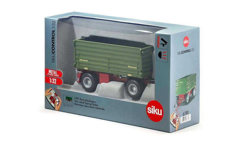 Siku 6781, Model wywrotki obustronnej, 1:32, Zdalnie sterowana, Do łączenia SIKU CONTROL z zaczepem przyczepy, Metal,Tworzywo sztuczne, Zielony