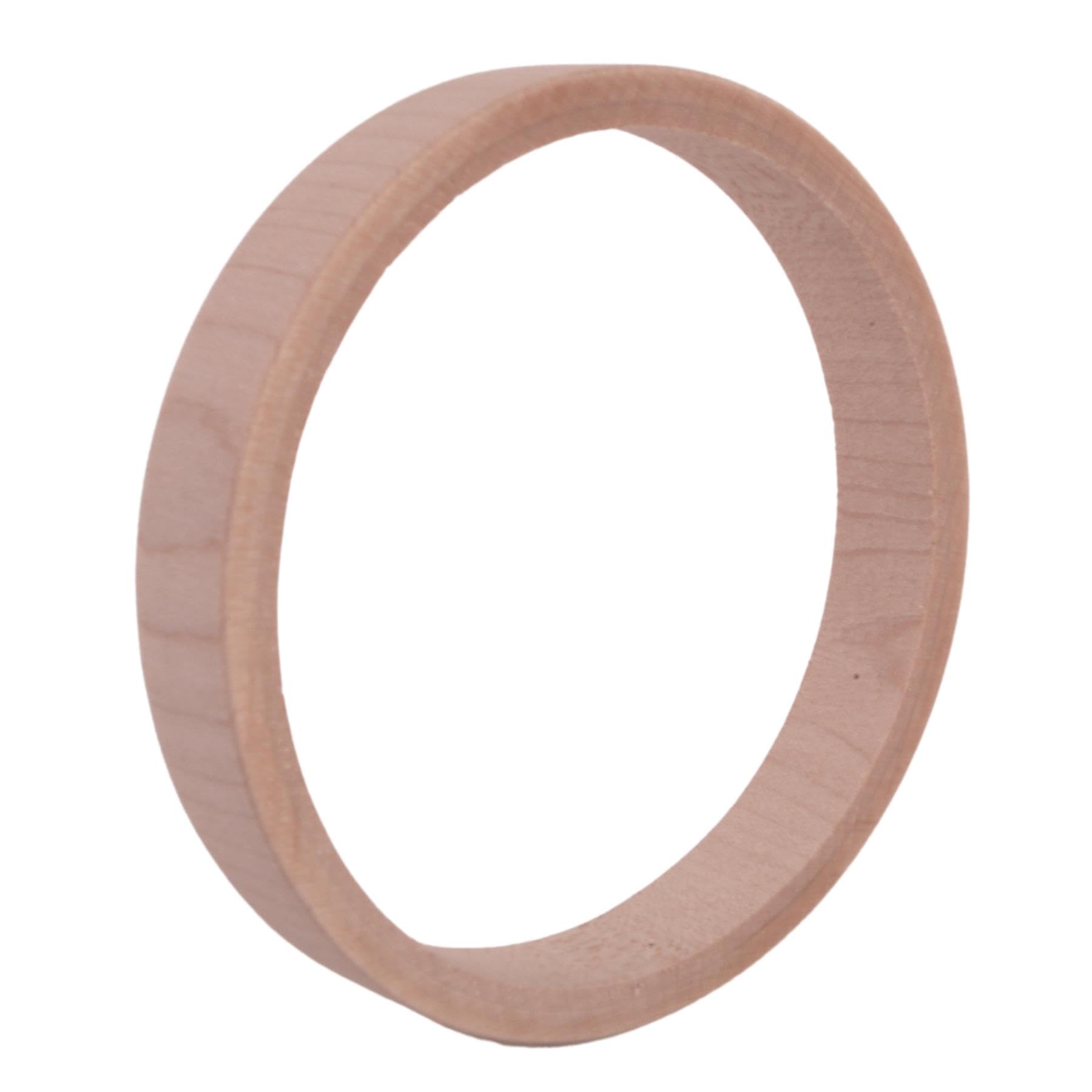 Woodeedoo Flat Plain 10 Mm Wooden Bracelet Bangle | 1 Pc. | Unfinished Unpainted Natural Wood Craft Project Diy Decoupage Shape Décor Jewellery Making