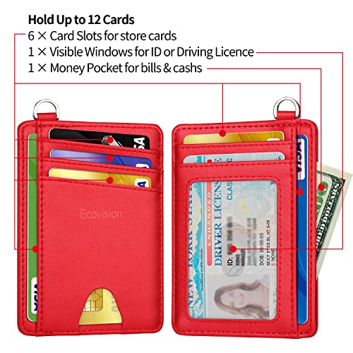 Image of Slim Minimalist Front Pocket Wallet, RFID Blocking Credit Card Holder Wallet with Detachable D-Shackle for Men Women