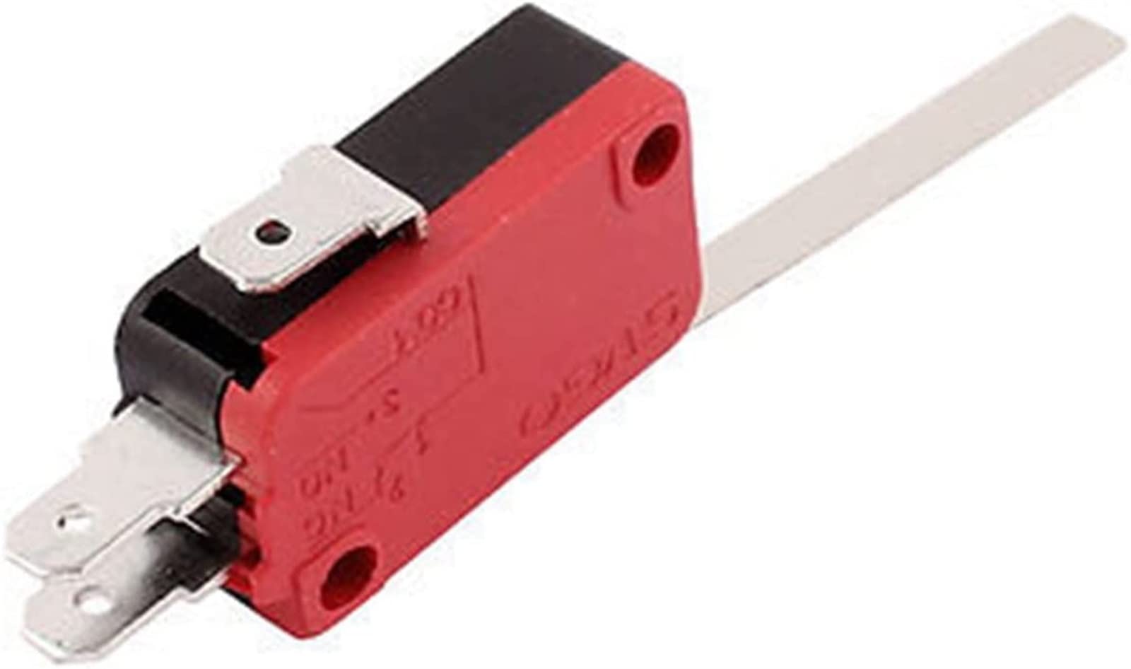 Microinterruptores 10 Uds Brazo de Palanca de bisagra Recto Largo momentáneo 1NO 1NC Micro Interruptor de límite Rojo SV-163-1C25