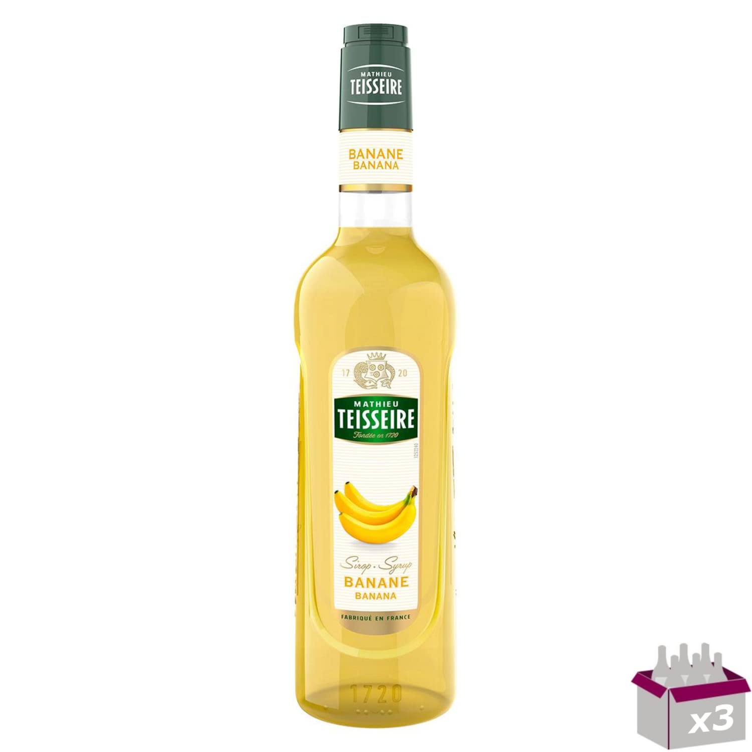 Lot de 3 - TEISSEIRE - Sirop Banane - 70cL