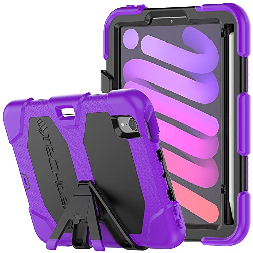 TECHGEAR G-SHOCK Case Designed for iPad Mini 7 2024 / Mini 6 2021 (7th & 6th Generation) Tough Rugged HEAVY DUTY Armour Shockproof Case with Stand