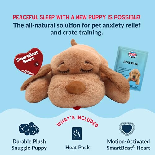 Image of Snuggle Puppy Heartbeat Toy, Calming Comfort, Large Breeds - Biscuit