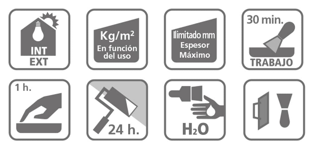Plasmont Reparex Mastic en poudre avec base en ciment pour extérieur et intérieur Blanc 15 kg