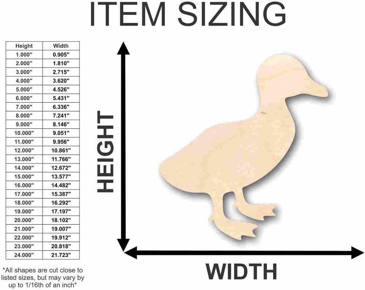 Unfinished Wood Walking Duck Shape Animal Wildlife Craft up to 46" DIY 18" / 1/2"