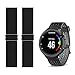 C2D JOY Stretchy Loop Strap Adjustable Elastic Nylon Wristband Compatible with Garmin Forerunner 235/735XT Watch (Black) 2-PACK