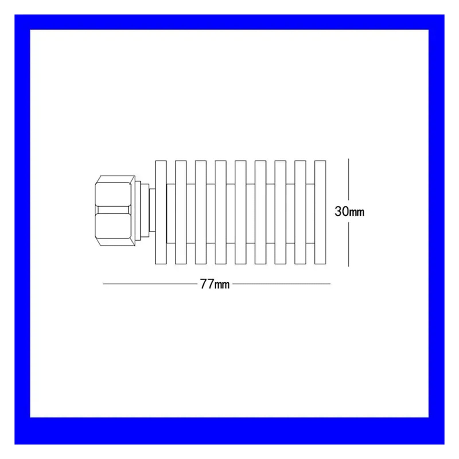 Spina Maschio DIN 7/16 da 20 W, DC-3 GHz, terminazione del carico fittizio RF coassiale da 50 Ohm