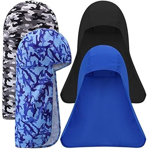 4 Pieces Hard Hat Sun Shade UV Sun Protector Neck Shade Hard Hat Liner UV Hat Drape Cooling Skull Cap Hardhat Accessories for Hard Hat Helmet Sweat Wicking Cover