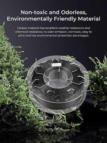 Image of Creality Carbon Fiber Filament 1.75mm, 3D Printer Filament, 1kg (2.2lbs) Spool, No Warp Enhanced Toughness, ±0.03mm Accuracy Printing Filament, for K1C / K1 Max & More (Carbon Fiber)