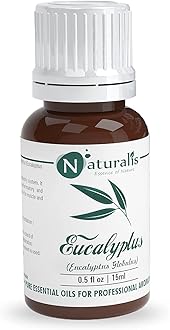 Naturalis Eucalyptus Oil – Pure Eucalyptus Essential Oil for Aromatherapy, Skin & Hair Care, Massage, Steam Inhalation, and Diffuser – Therapeutic Grade -15ml