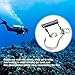 EEBBL Scuba Diving Reef, Scuba Diving Reef Stick, Anti-seawater Corrosion Double Scuba Diving Reef Hooks Scuba Diving, 316 Stainless Steel Reef Cord Hook, Black, 2Pcs