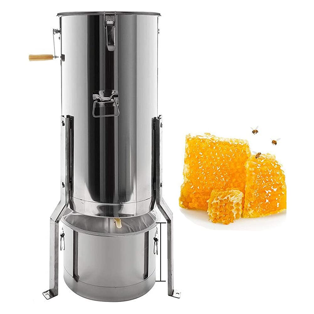 FAXIOAWA Estrattore centrifugo per Miele, estrattore Manuale per Miele a 2 telai con Supporto, Filtro, Strumento per la separazione del Miele con scuotitore per Apicoltura di Grandi Dimensioni