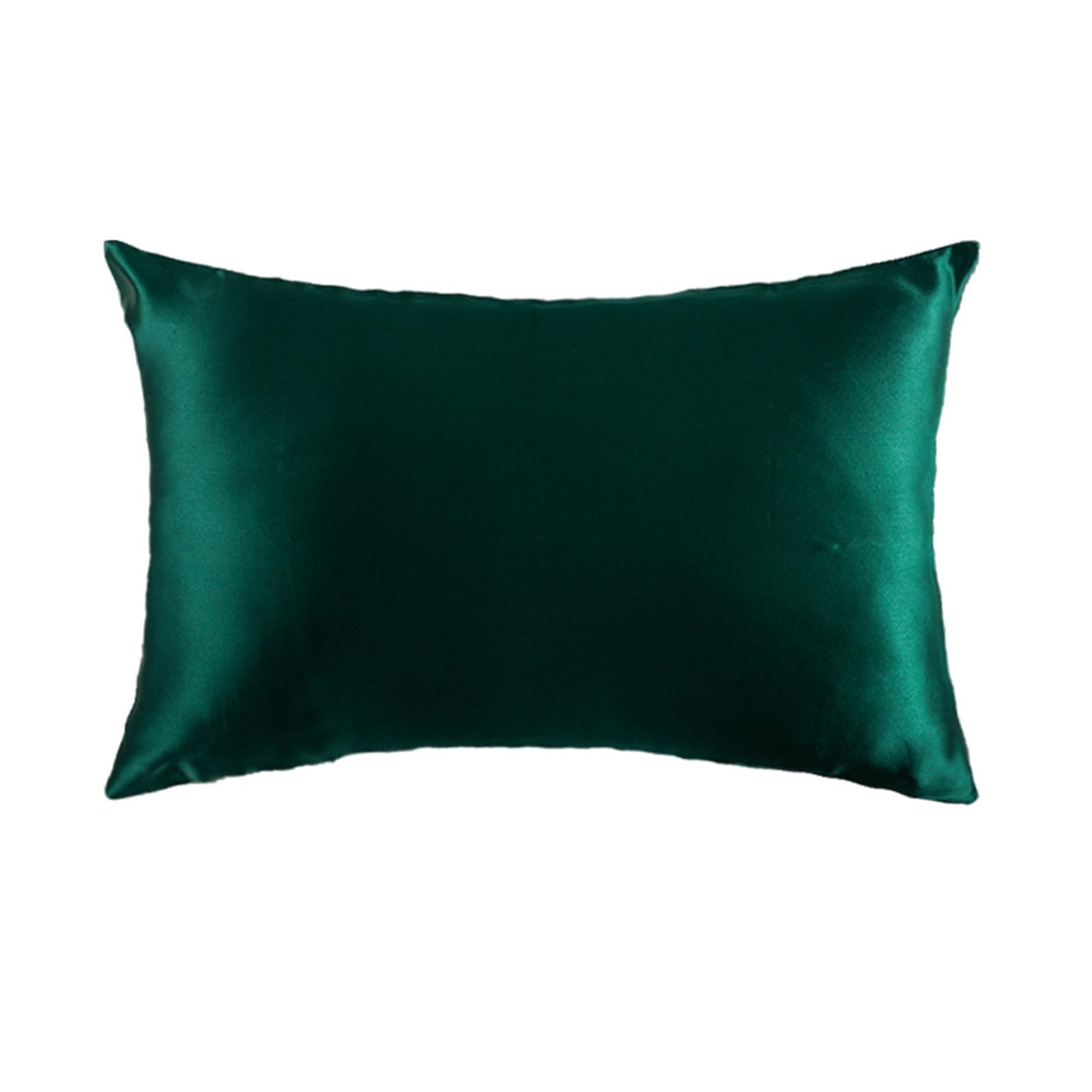 Silk pillowcase Silk Pillow Cover Double Pillowcase Pure With Hidden Zipper(Green,51x76cm)